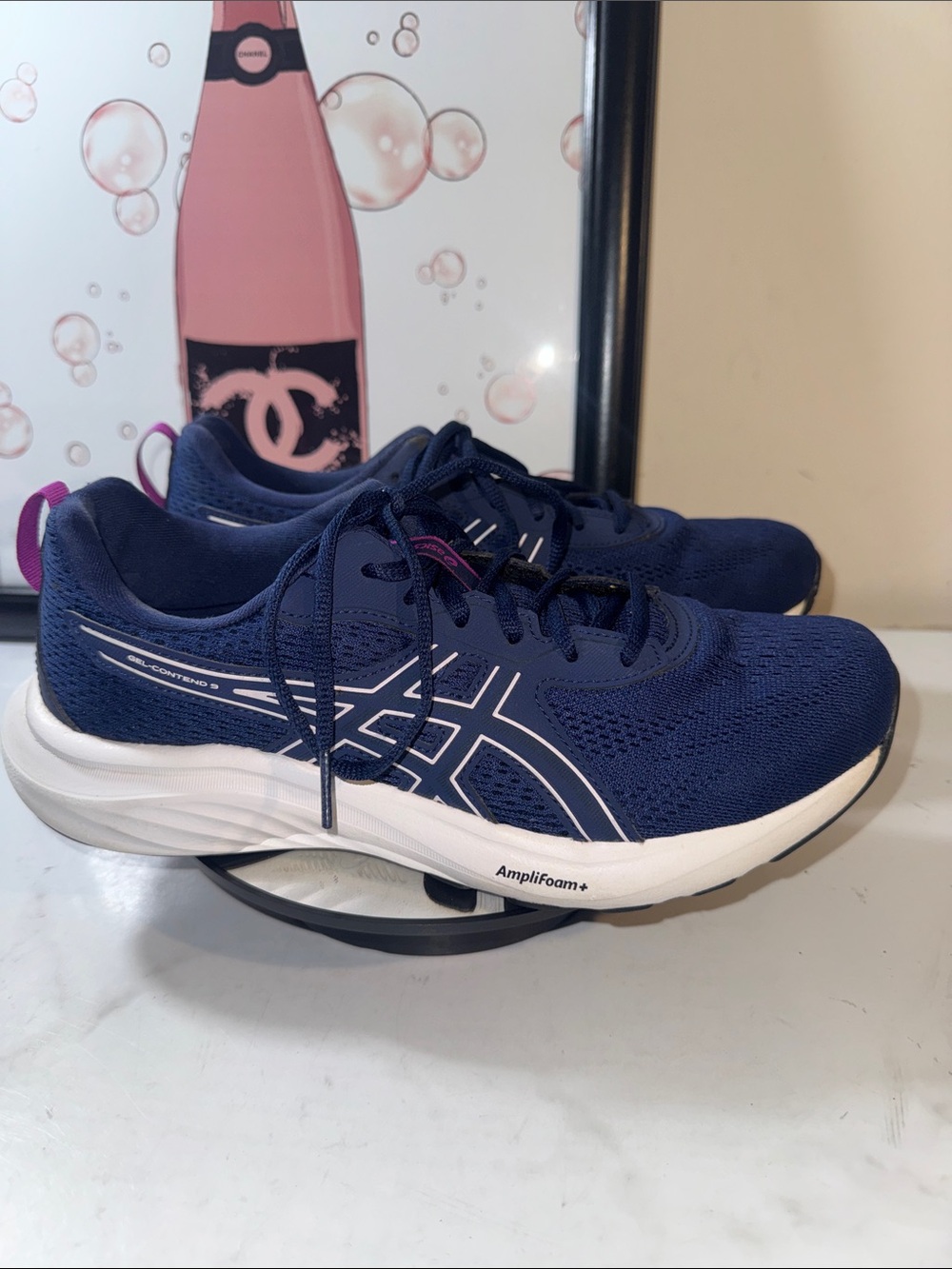 ASICS Women’s Gel-Contend 9 Navy/Pink Athletic Running Shoes - Size 9